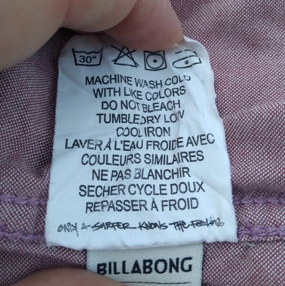 Men's Billabong Button Down Shirt, Size Large, Tailored Fit / Stretch, P… - Picture 11 of 12